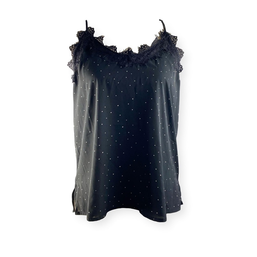 Polka dot lace cami